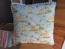 Load image into Gallery viewer, Blue Handmade “Guess How Much I Love You” Cushion Cover