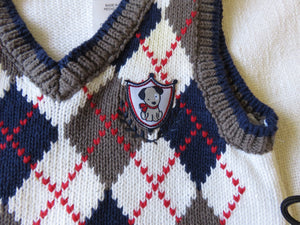 Little Rebel Argyle Cotton Knit Vest Size 12 Mths