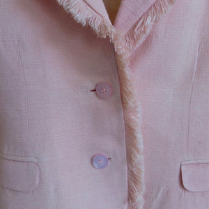 Pink Jacket with Fringe Trim