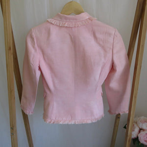 Pink Jacket with Fringe Trim