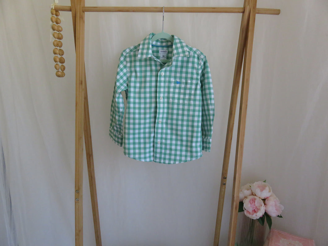 Carters Boys Button Front Shirt Size 3